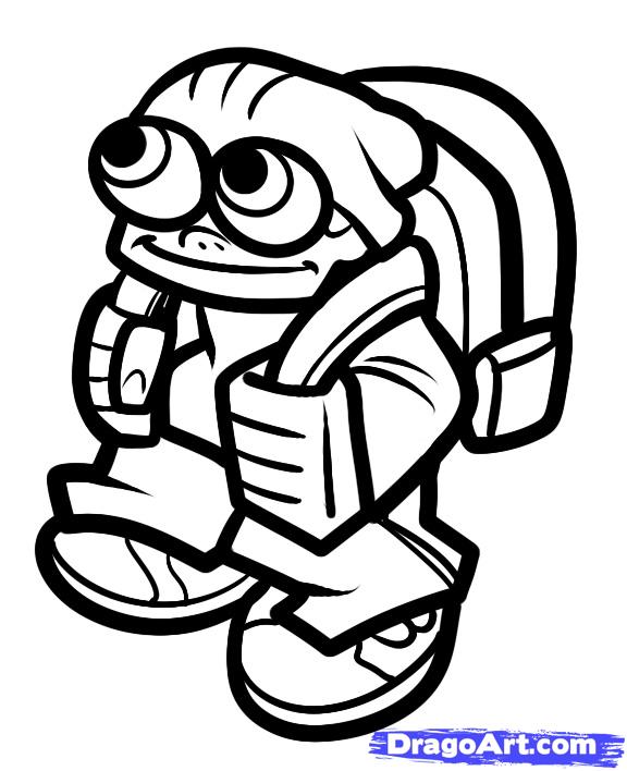 576x708 Step How To Draw Goggles, Wild Grinders