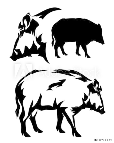 399x500 Wild Boar Design Set