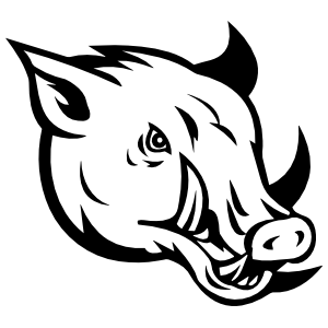 300x300 Angry Wild Boar Pig Face Sticker