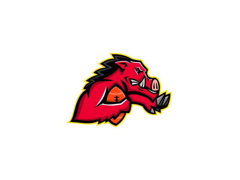 800x600 Wild Boar American Football Mascot