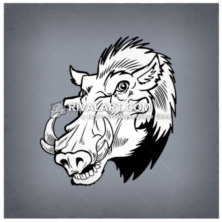 444x444 Wild Boar Clipart
