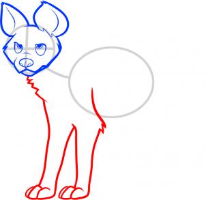 302x293 How To Draw A Wild Dog, African Wild Dog, Step
