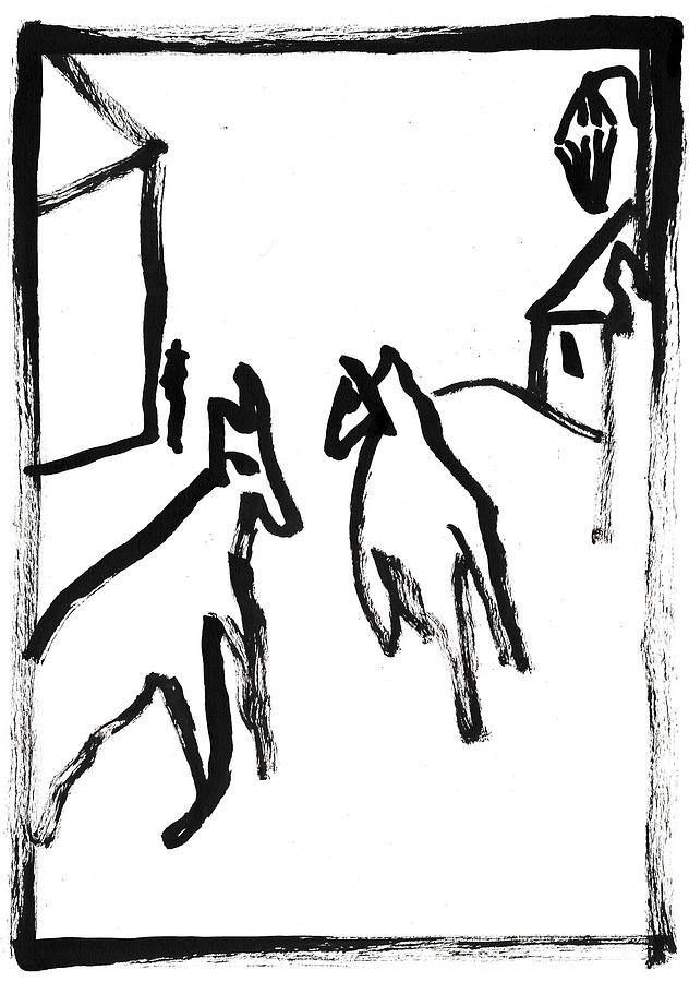 632x900 Wild Dogs Painting