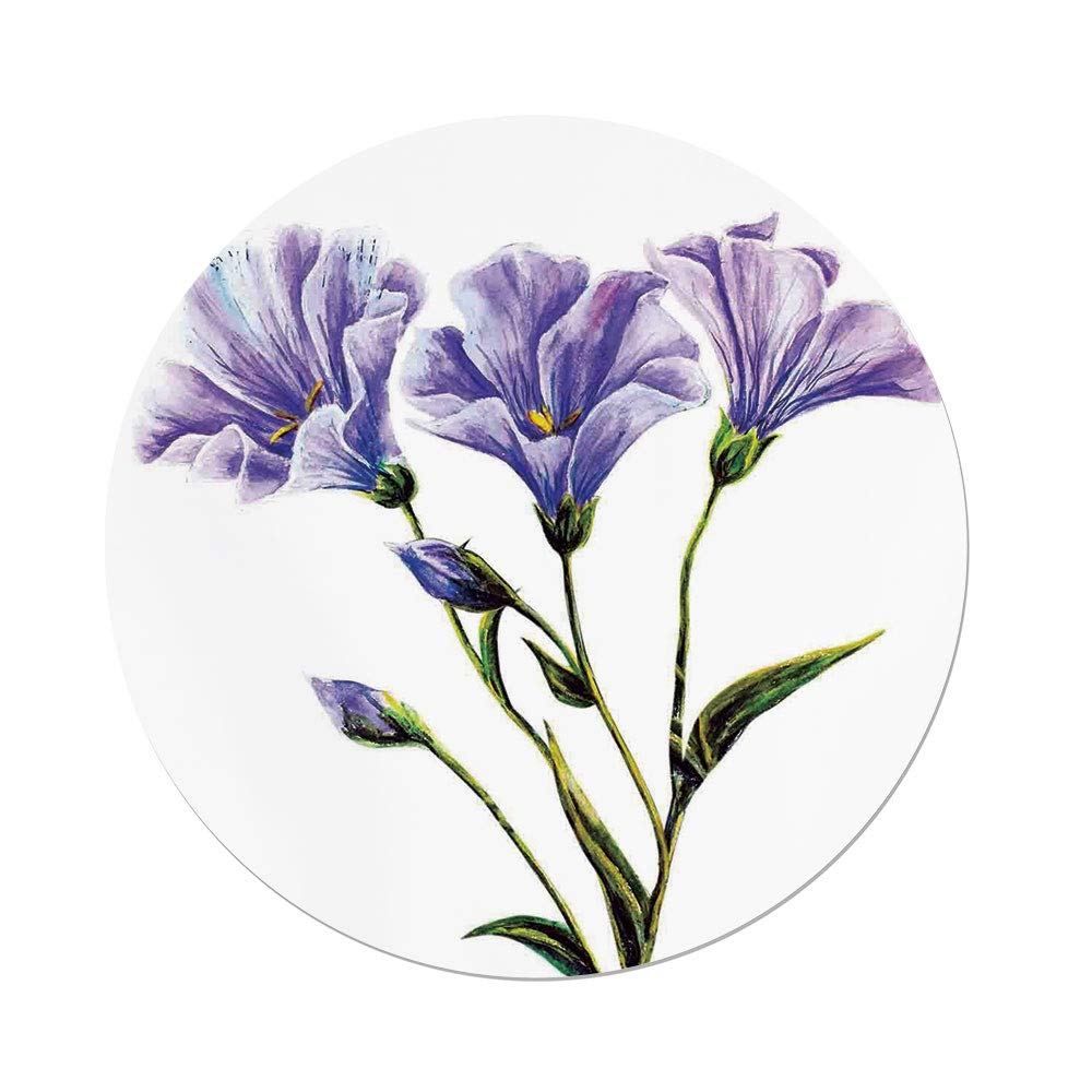 1000x1000 Iprint Polyester Round Tablecloth,watercolor Flower
