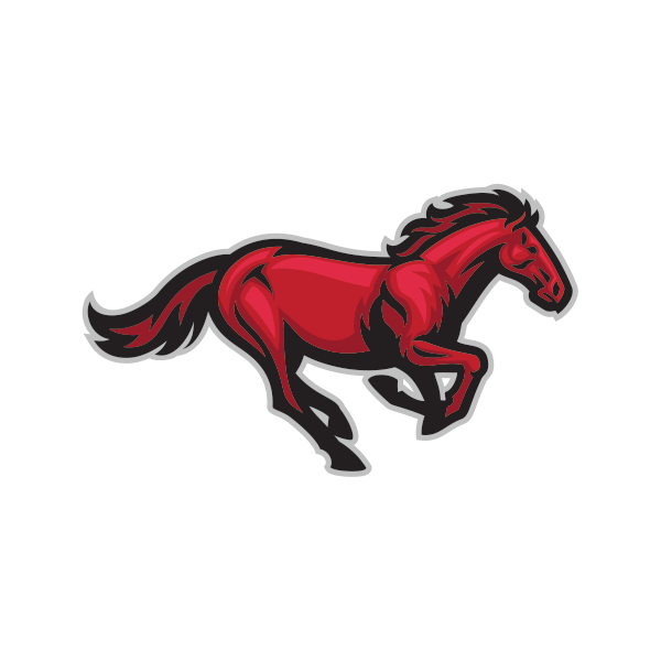 600x600 Printed Vinyl Wild Horse Running Mascot Right Stickers Factory