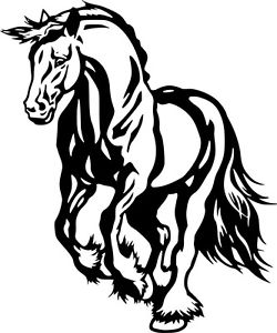 250x300 Running Horse Wild Horses Wall Car Truck Window Laptop Vinyl