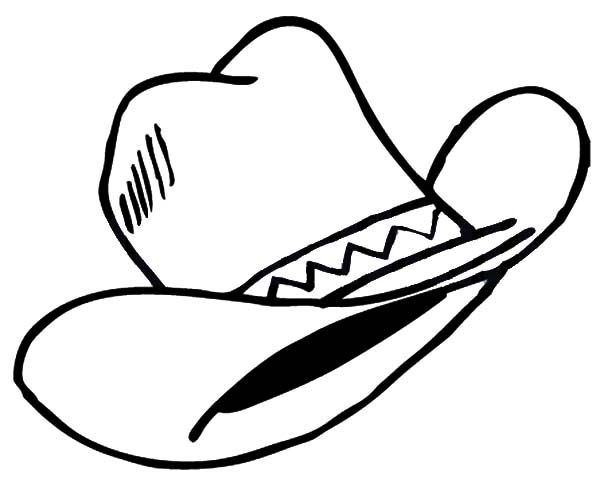 600x479 Cowboy Hat, Wild Wild West Cowboy Hat Coloring Pages