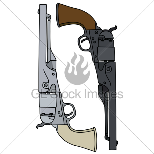500x500 Classic Wild West Revolvers Gl Stock Images