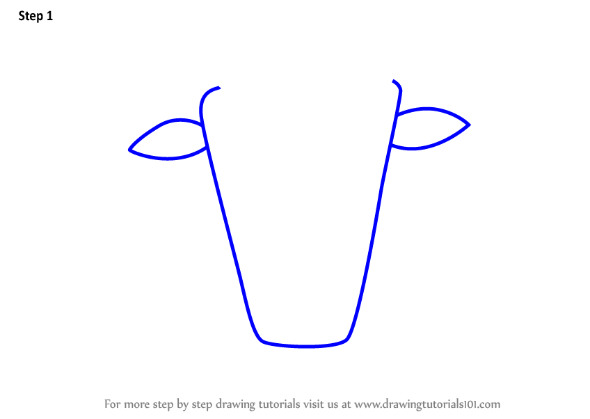848x602 Learn How To Draw A Wildebeest Face For Kids