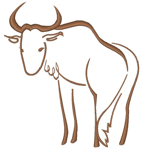 477x500 Wildebeest Embroidery Designs, Machine Embroidery Designs