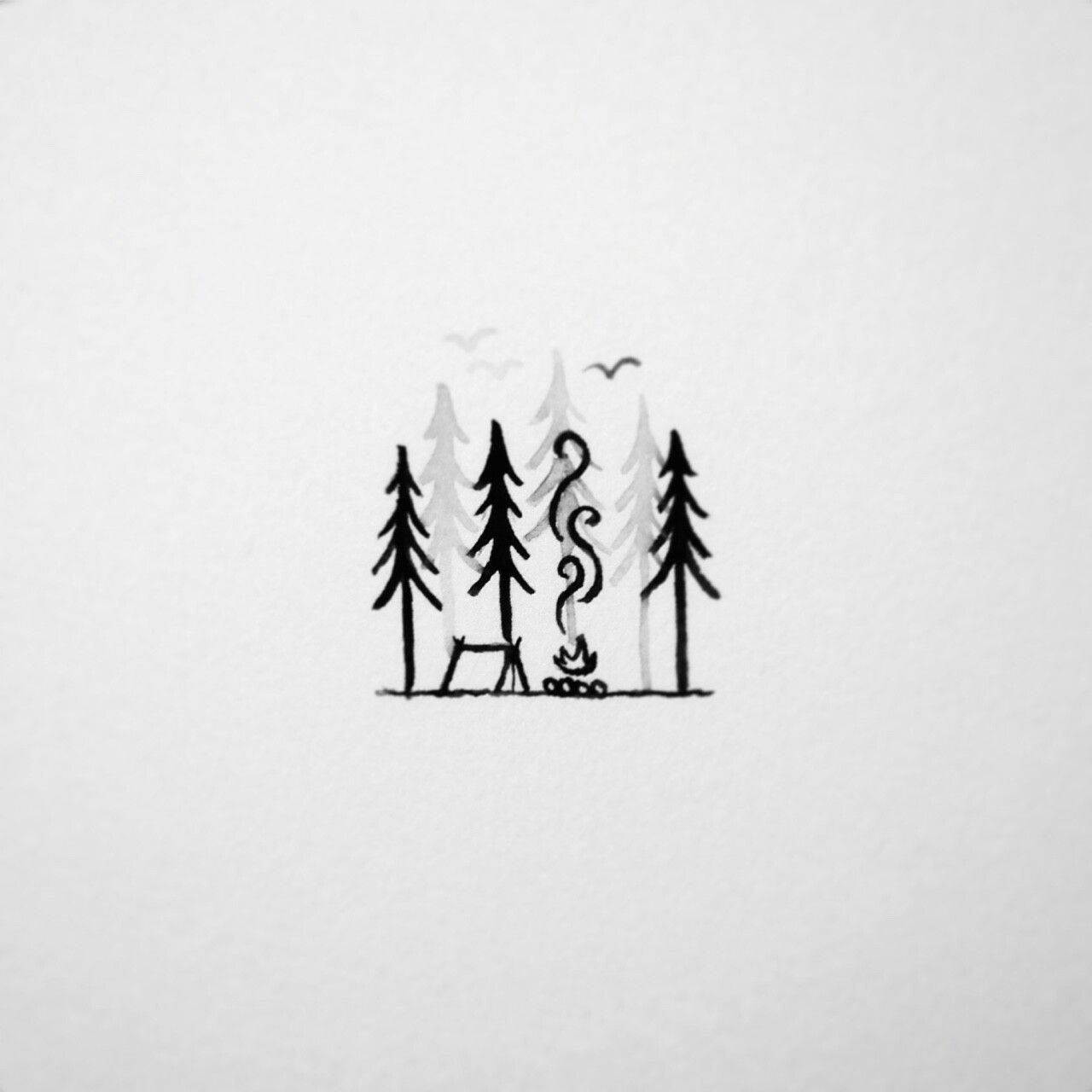 1280x1280 Dibujo Maceta Wood Crafts Camping Tattoo, Easy Drawings, Art