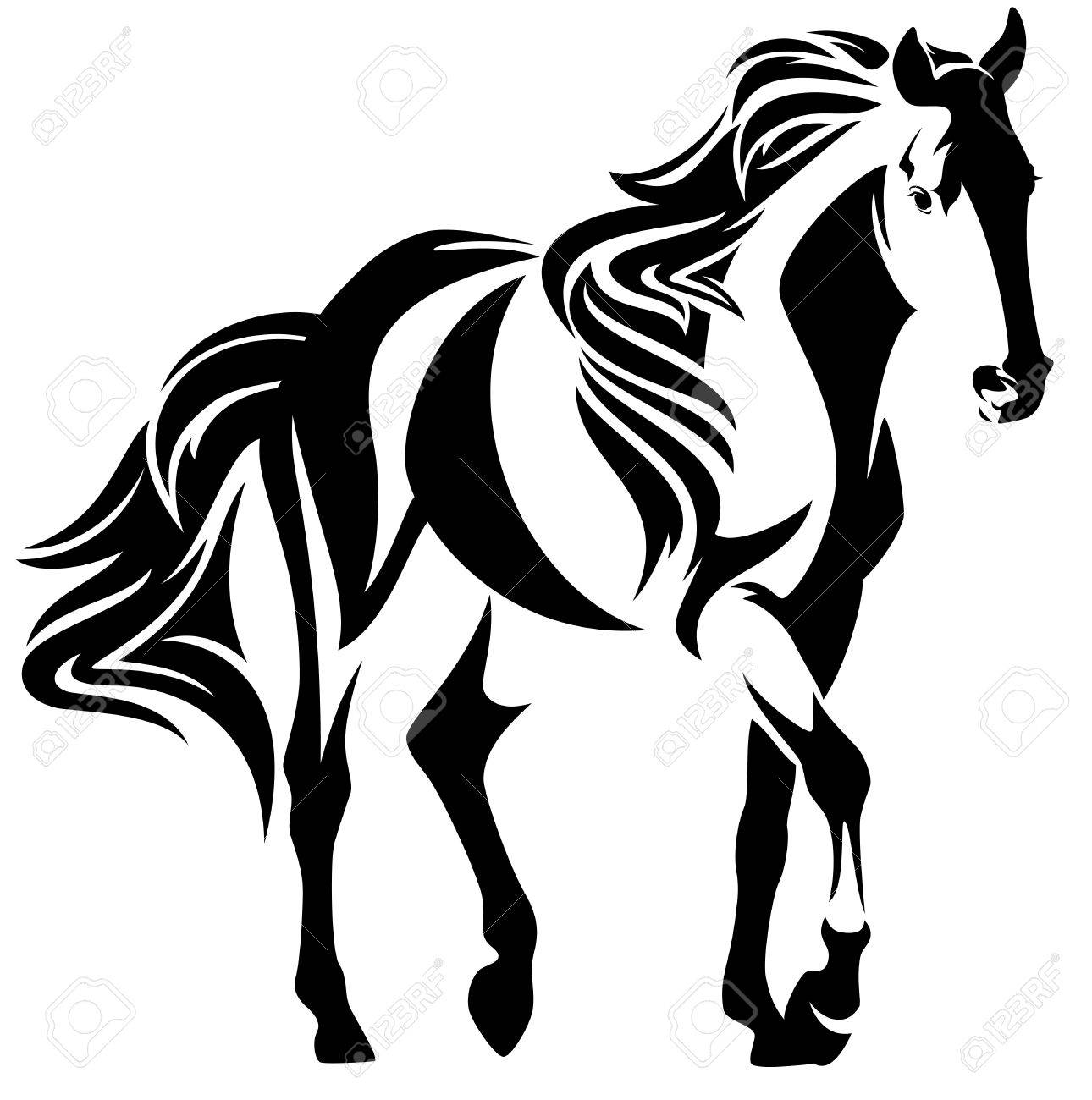 1290x1300 Huge Collection Of 'mustang Horse Drawing' Download More Than