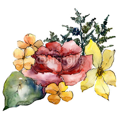 400x400 Watercolor Colorful Bouquet Flower Floral Botanical Flower