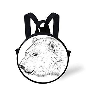 355x355 Toddler Preschool Backpack,animal,polar Bear Profile