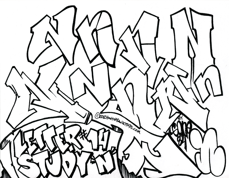 800x624 Graffiti Letter N Part Of Graffiti Art Graffiti Letter N