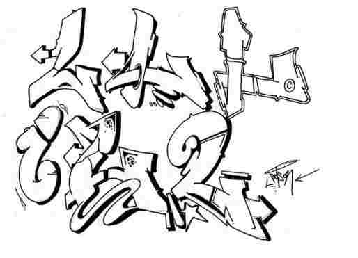 Wildstyle Graffiti Drawing | Free download on ClipArtMag