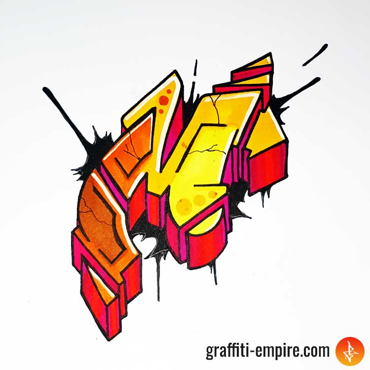 750x750 Graffiti Letter M Graffiti Empire