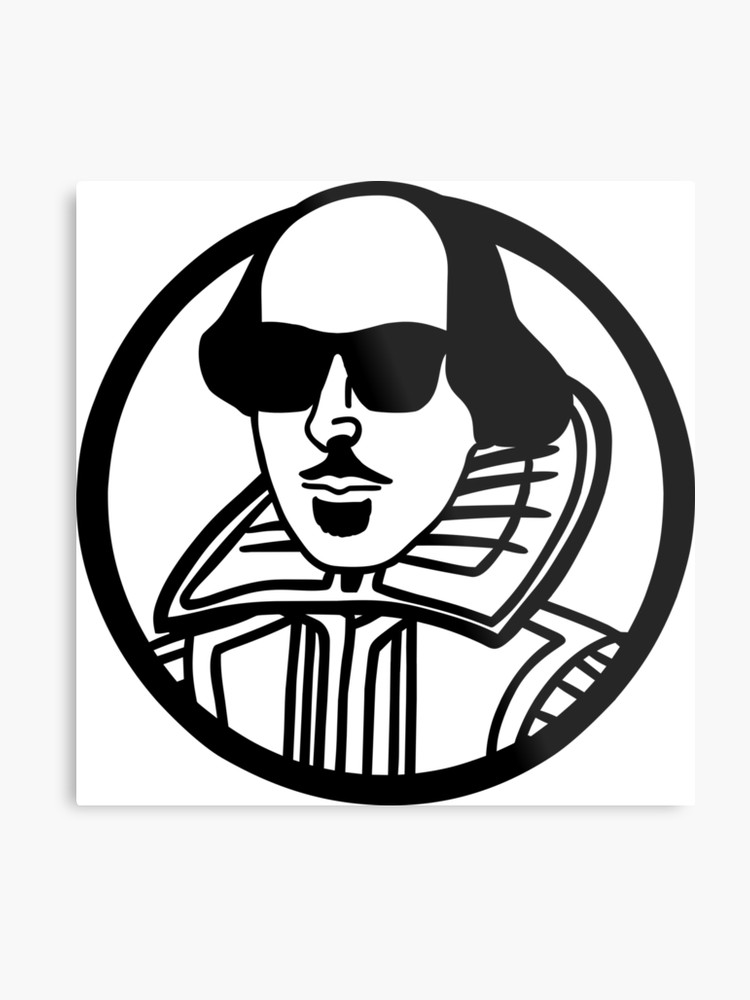 750x1000 William Shakespeare In Shades Metal Print