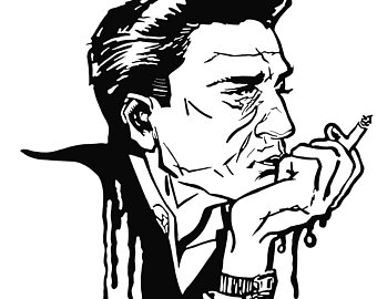 340x270 Johnny Cash Drawing Etsy