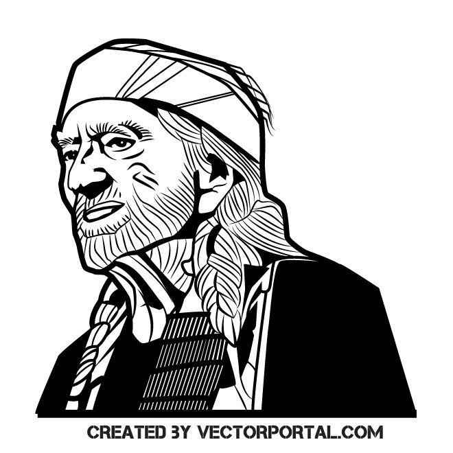 660x660 musician willie nelson vector illustration celebrity vector