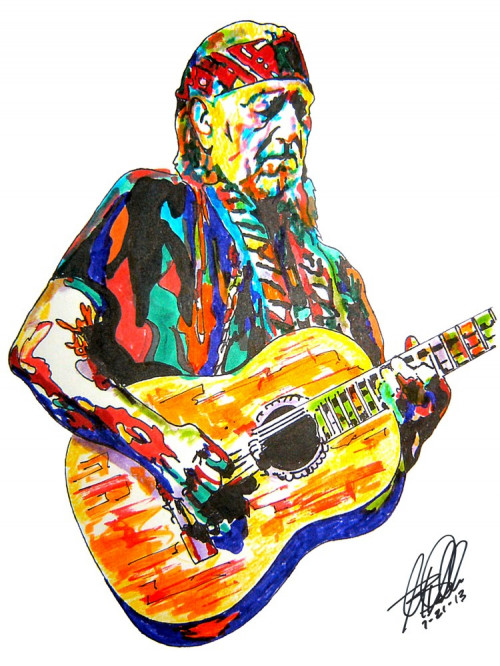 500x666 willie nelson, singer songwriter, guitar player, country, poster w