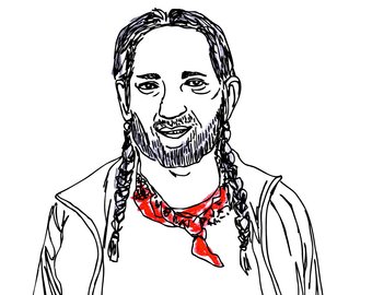 340x270 Willie Nelson Card Etsy