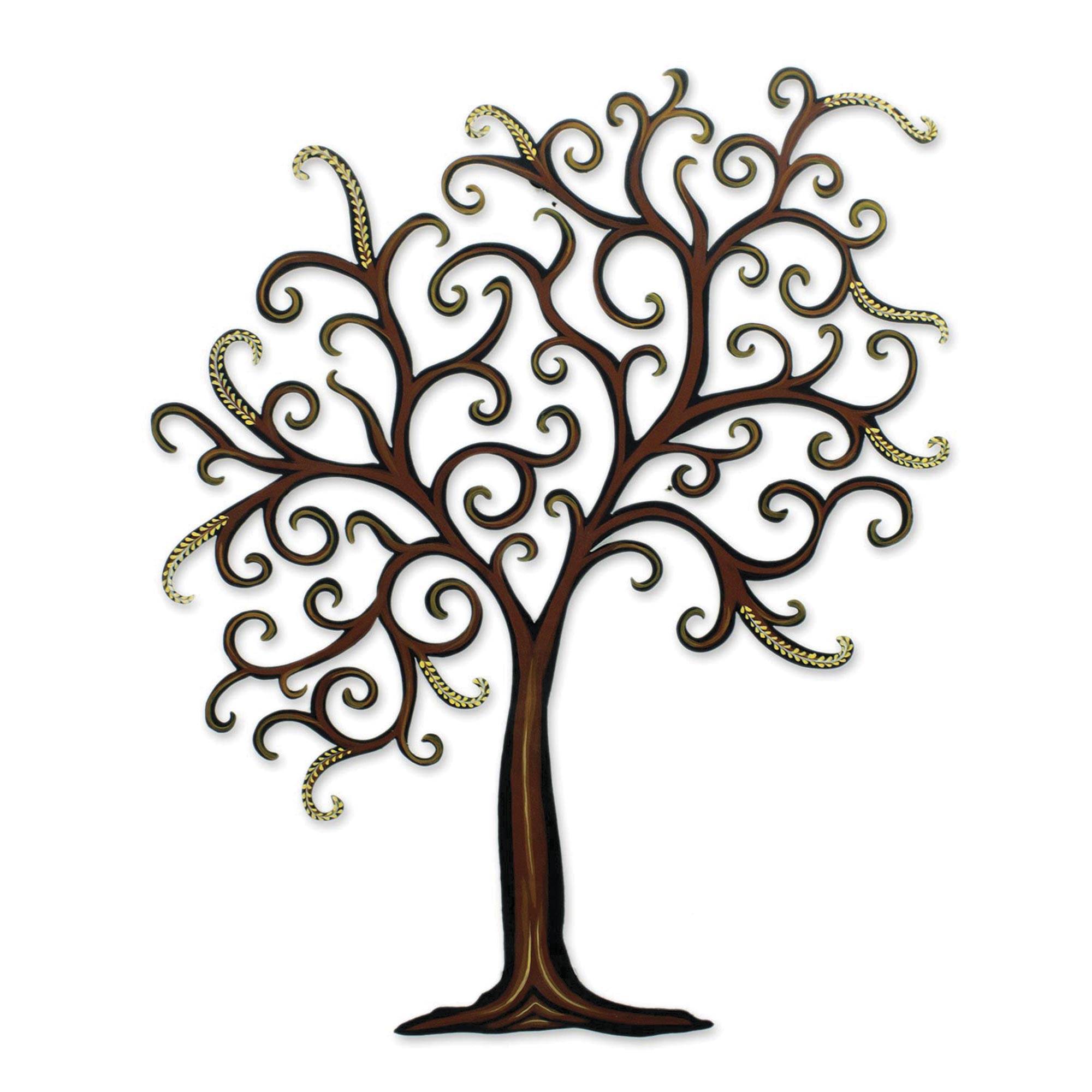 2000x2000 Unique Leaf And Tree Steel Wall Art