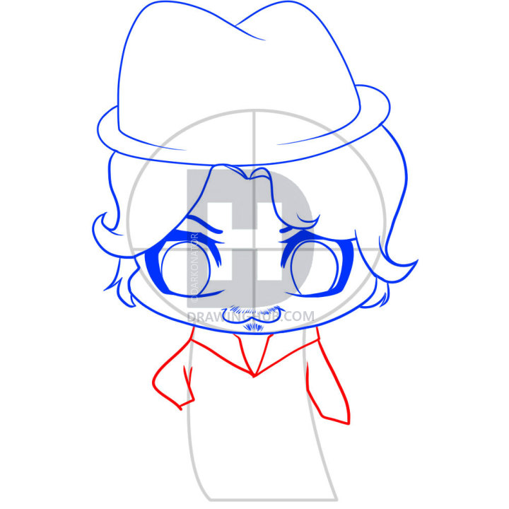 720x720 How To Draw Chibi Johnny Depp, Step
