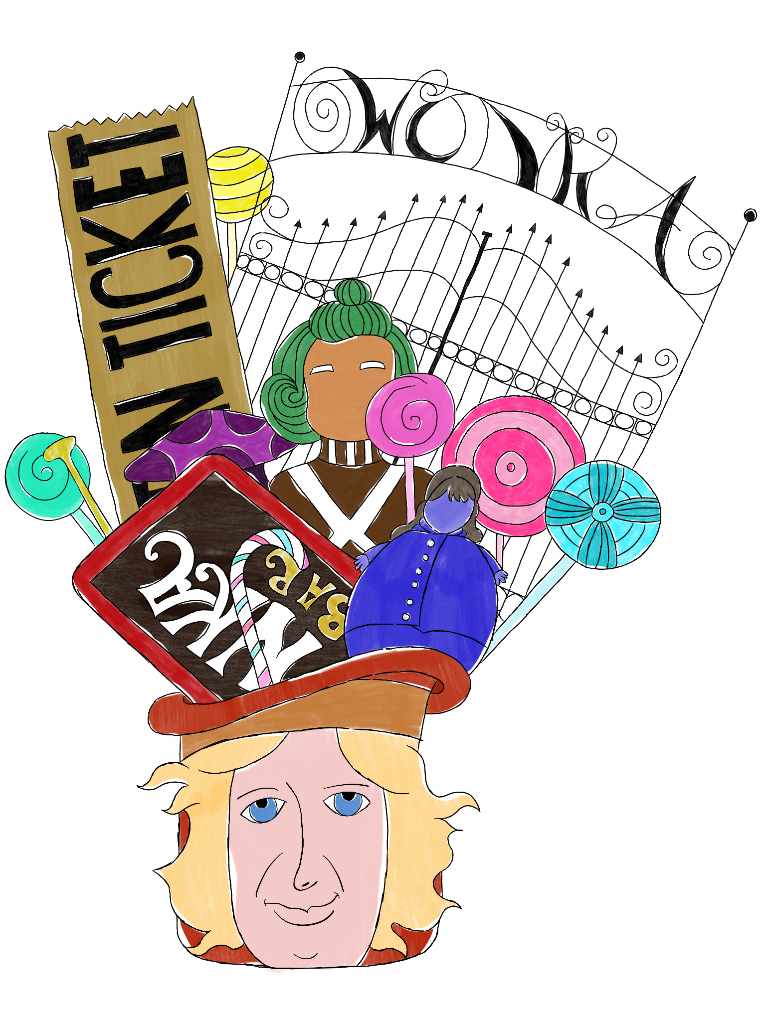 1536x2048 Willy Wonka Illustration On Behance