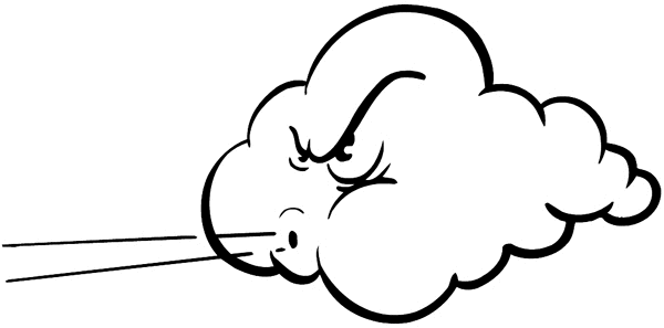 600x297 Angry Cloud Blowing Wind Vinyl Sticker Customize On Line Seasons