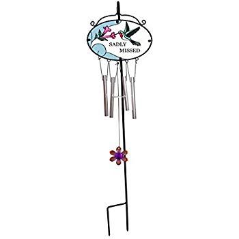 350x350 Sadly Missed My Special Cat Glass Metal Wind Chime + Hanging