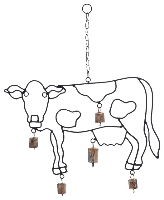 526x640 Sleek And Modern Cow Wind Chime Cow Shaped With Attractive Design