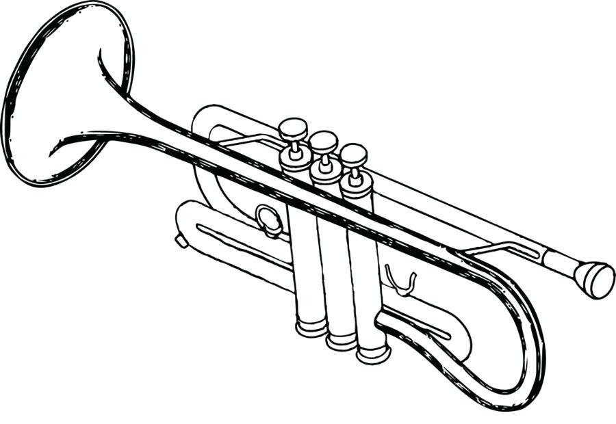 900x620 trumpet drawing image trumpet drawing picture