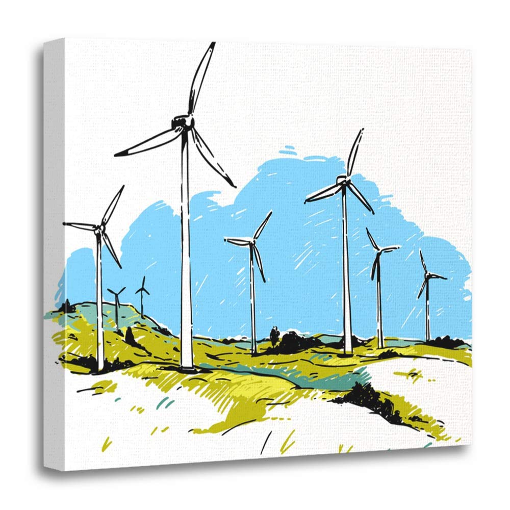 1000x1000 Emvency Canvas Prints Square Inches Blue Mill