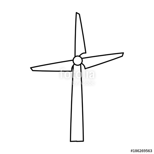 500x500 Wind Turbine Energy Cartoon Stock Image And Royalty Free Vector