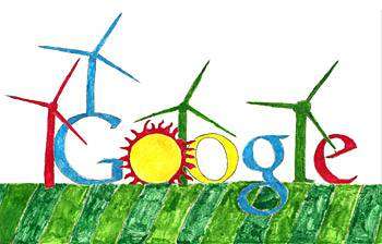 350x224 Google Logo Turns On The Wind Power Mwps World Wind Turbines