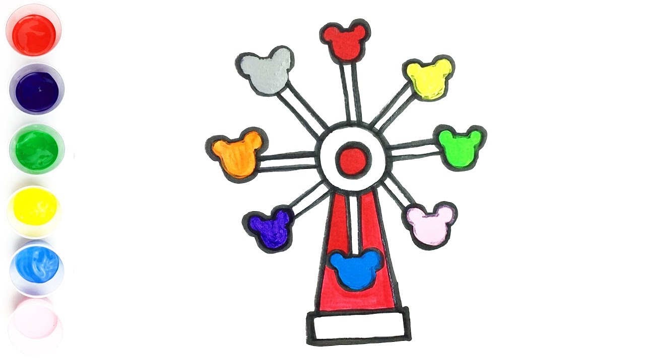 1280x720 learn colors with cartoon wind turbine coloring and drawing learn