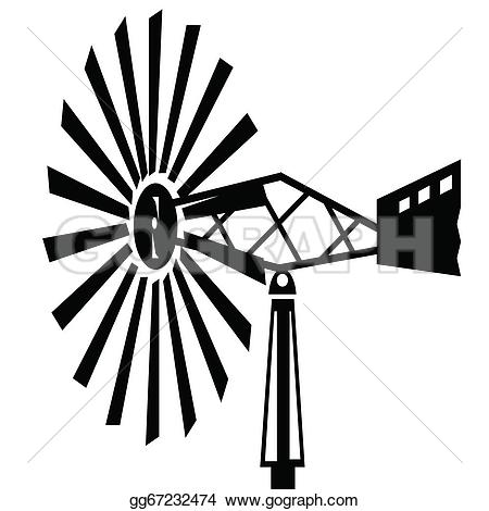 450x470 Old Windmill Clipart