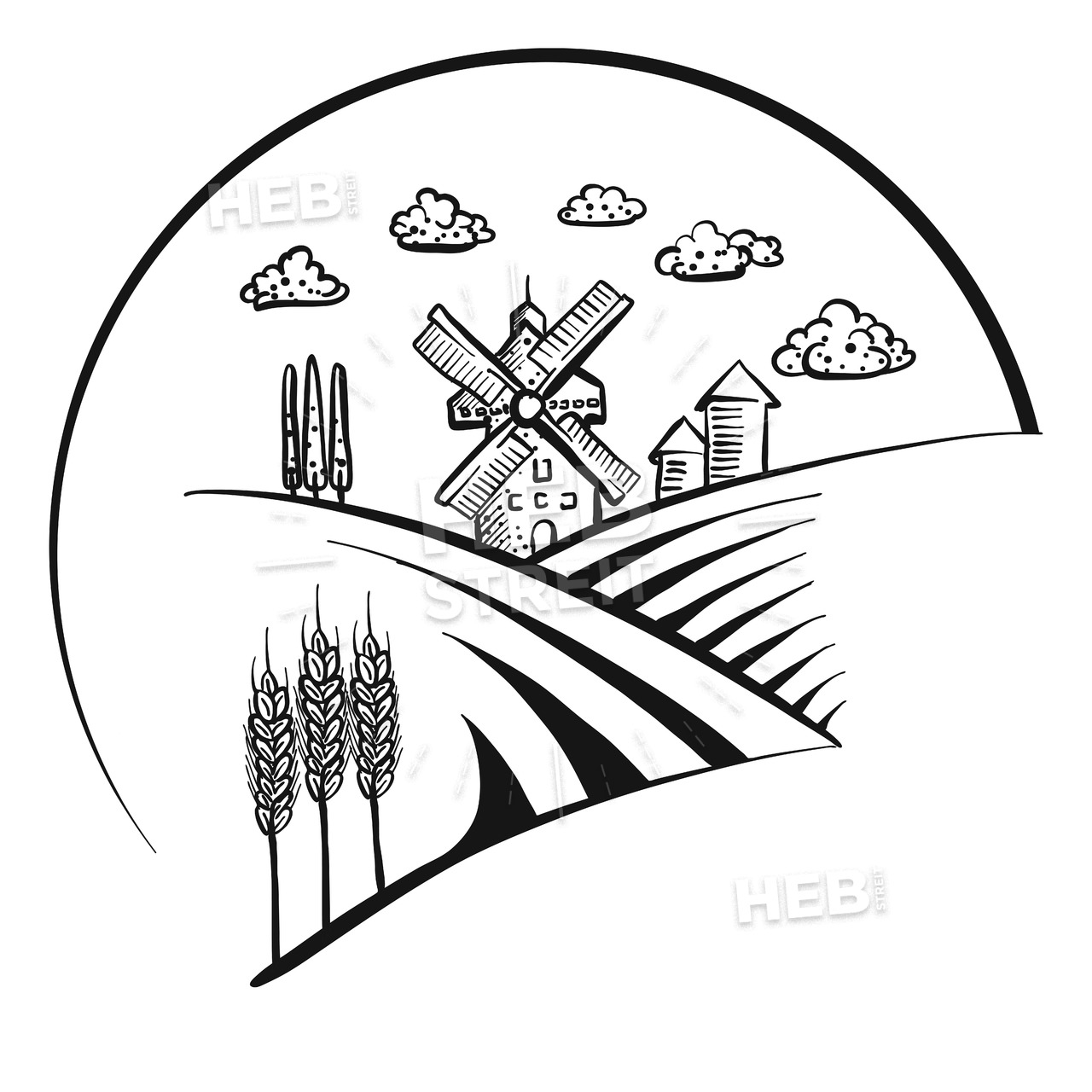 1280x1280 Windmill Icon Logo Sketch Hebstreits Sketches