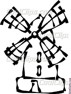 227x300 clip art of windmill netherlands clipart