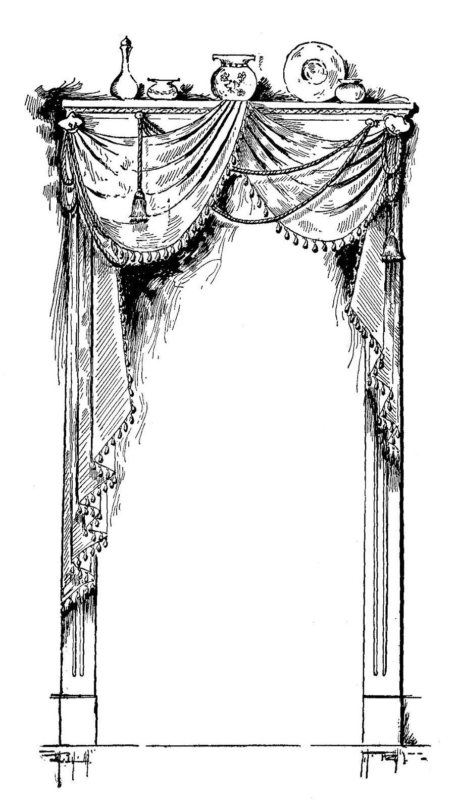 909x1600 Digital Stamp Design Free Curtain Digital Stamp Vintage French