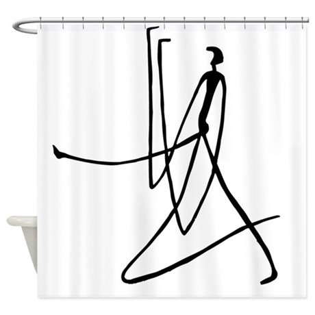 460x460 Figure Drawing Shower Curtains
