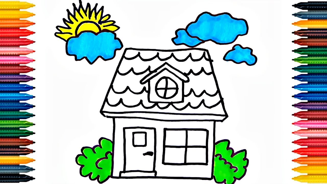 1280x720 How To Draw House Coloring Book House