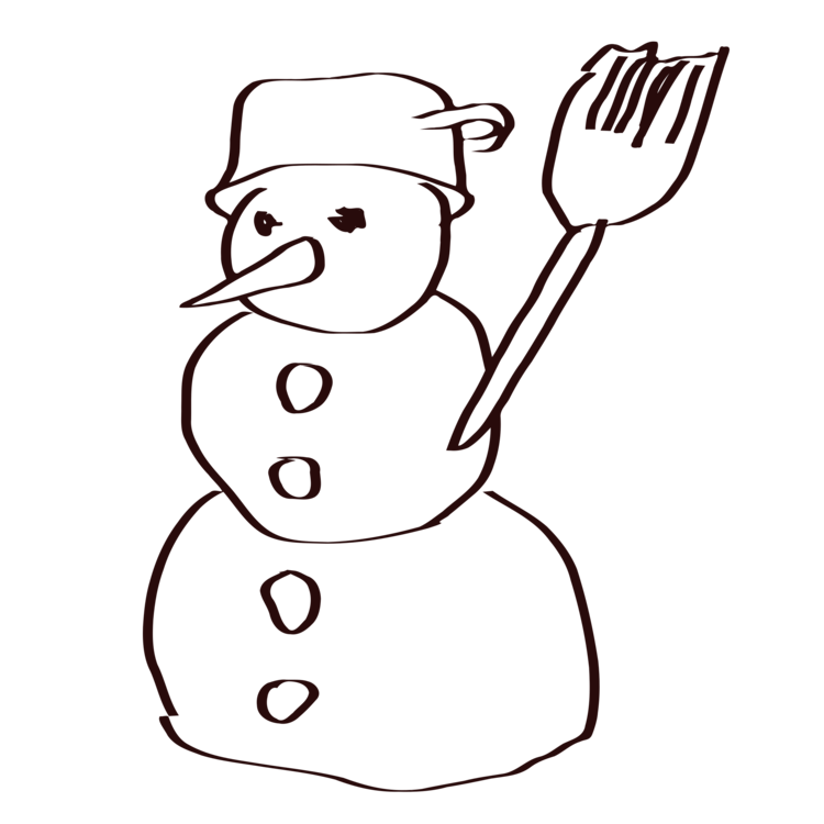 750x750 Drawing Snowman Line Art Windows Metafile Cc0