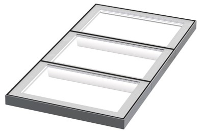 400x270 Signature Fixed Multi Pane Flat Glass Rooflight In Anthracite Grey