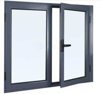 350x321 tempered double glass casement aluminium swing window