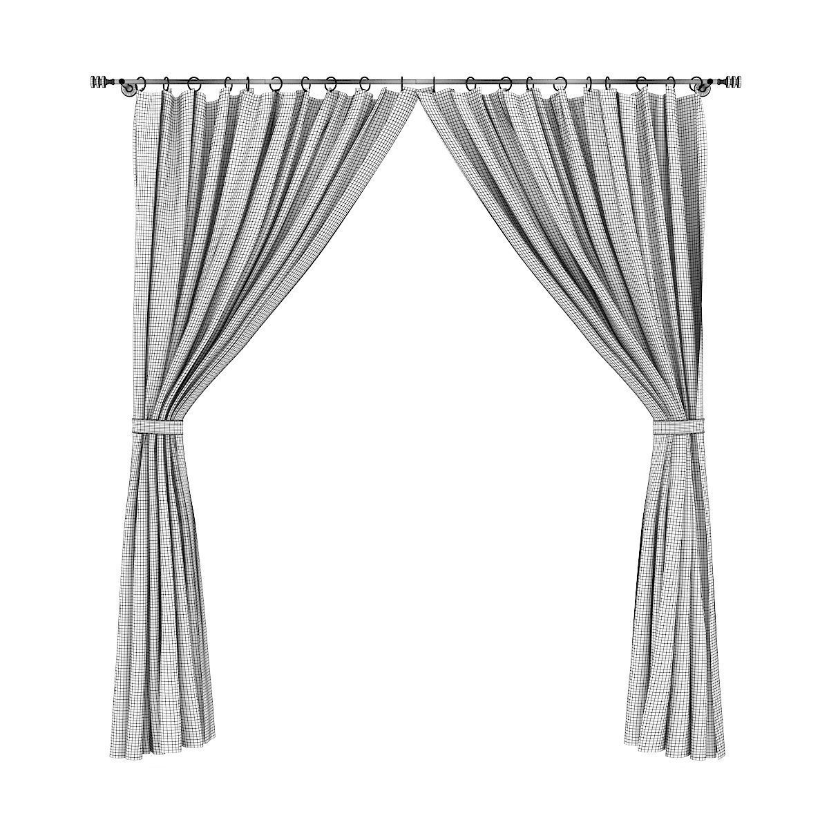 1200x1200 red curtains model max obj mtl fbx