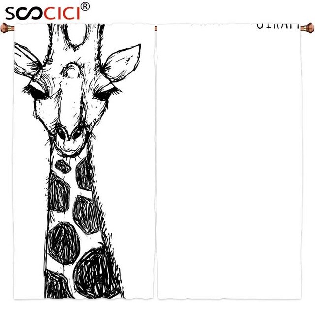 640x640 Window Curtains Treatments Panels,house Decor Cute Graphic