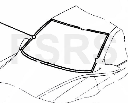 534x429 moulding windscreen rh opel vectra b