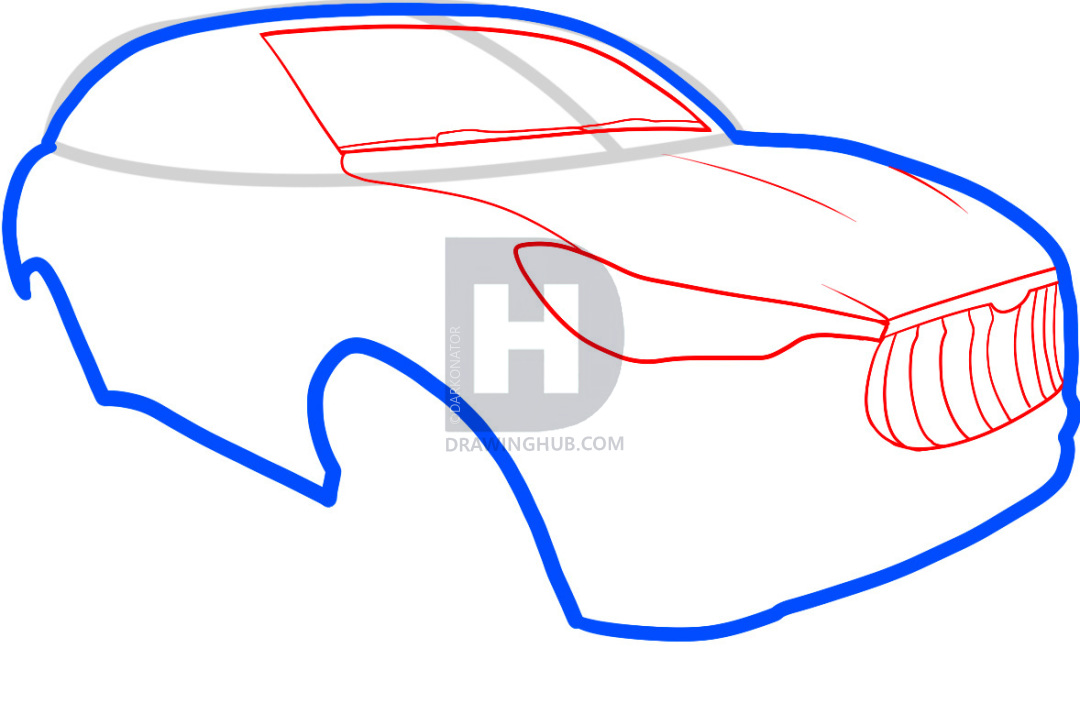1080x714 How To Draw A Maserati Kubang, Maserati Kubang, Step